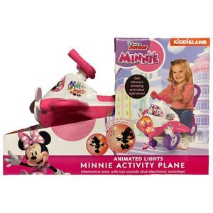 Kiddieland Disney Activity Ride-on Plane with Lights & Sounds, Minnie Mouse